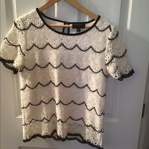 Pretty black and white blouse